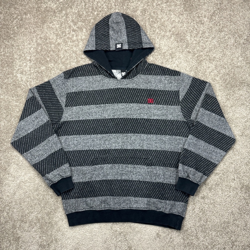 Vintage‎ Y2K DC Shoes Striped Hoodie Large
